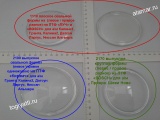 Стекло фары противотуманной 2170 ПАРА выпуклое круглой формы Приора, Шеви Нива Бертоне (левое/правое разное) на ПТФ «BOSCH»
